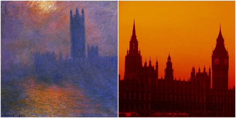 Клод Моне - Одна из 12 картин, изображающих здание парламента в Лондоне, 1900-1904