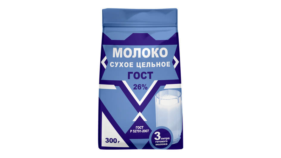 Сухое молоко фирмы «Си-Проджект» серия цельное ГОСТ 26%