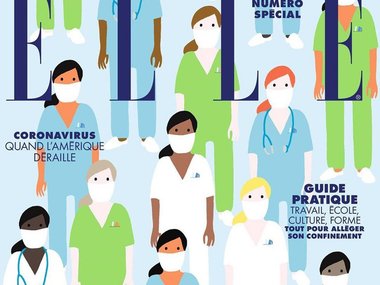 Slide image for gallery: 12783 | Издание «Elle» поблагодарило врачей, борющихся с пандемией