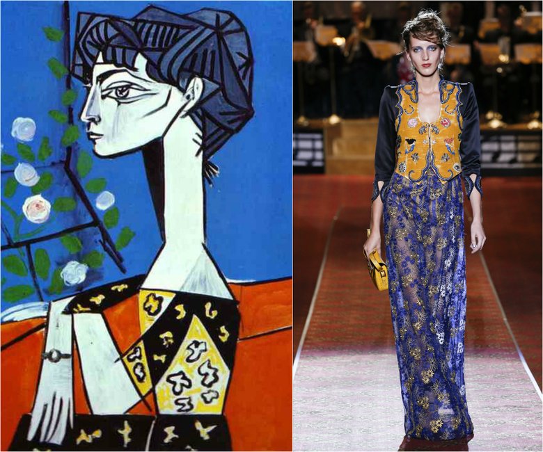 «Жаклин с цветами». 1954. Пабло Пикассо/Показ Marc Jacobs (Неделя моды в Нью-Йорке)