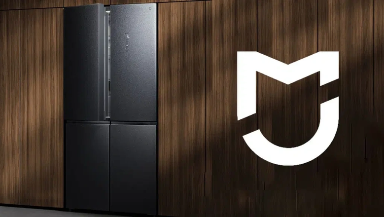 Промоизображение MIJIA Cross-Door 603L Ice Crystal c логотипом суббренда Xiaomi. Фото: MIJIA