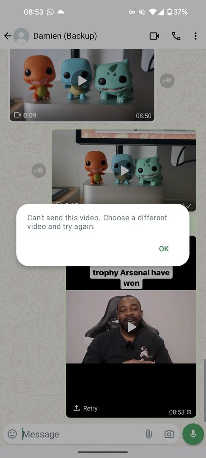 Владельцы Android не могут отправить видео WhatsApp