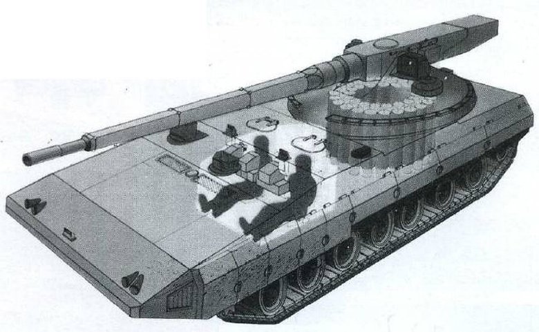 Общий вид танка «Объект 299», который должен был стать основой для «Бурлана». Фото: cont.ws