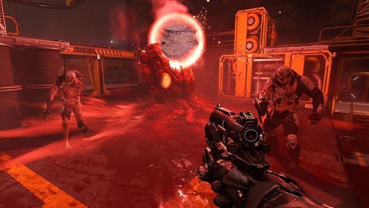 Кадр из игры DOOM (2016)