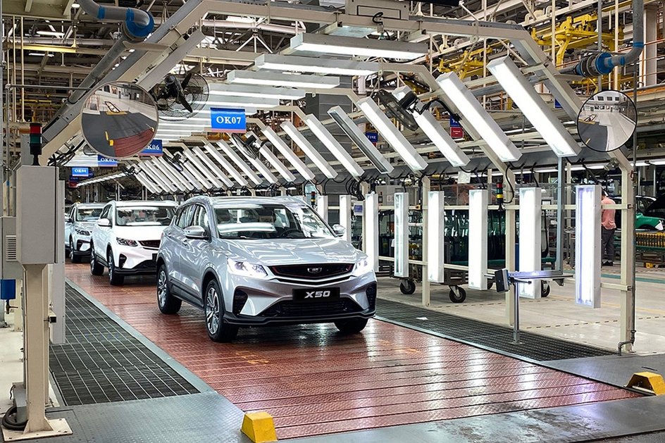Сборка Belgee X50 на заводе Сборка Belgee X50 на заводе
