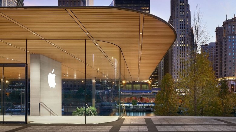 Так выглядит магазин Apple в Чикаго, США
