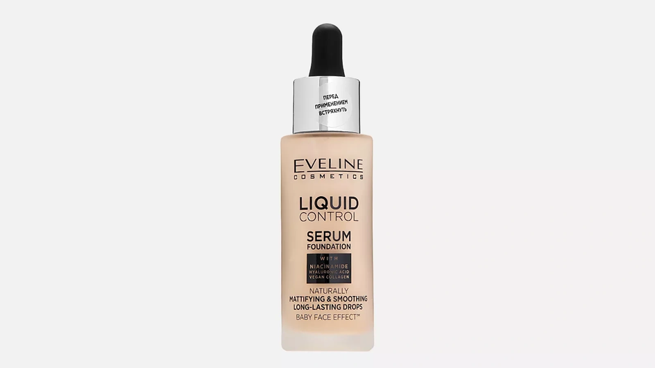 Тональный матирующий крем для лица Liquid Control, Eveline Тональный матирующий крем для лица Liquid Control, Eveline