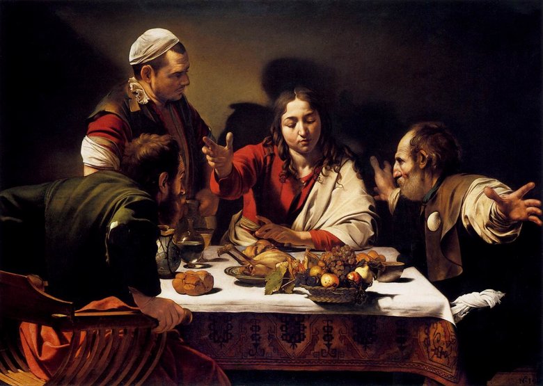 Свет и тени на картине Караваджо «Ужин в Эммаусе»
