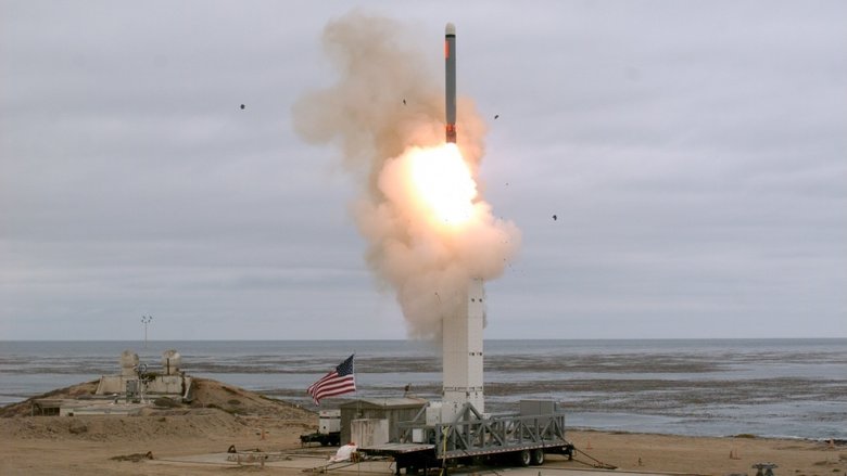 Кадр с испытаний крылатой ракеты США. Фото: Министерство обороны США