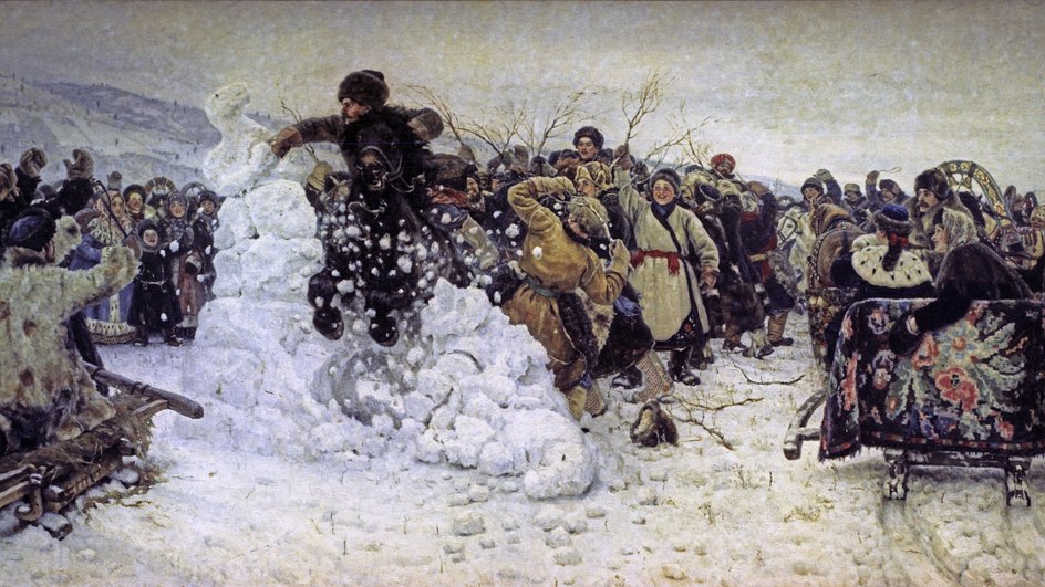 Картина Василия Сурикова «Взятие снежного городка» Картина Василия Сурикова «Взятие снежного городка»