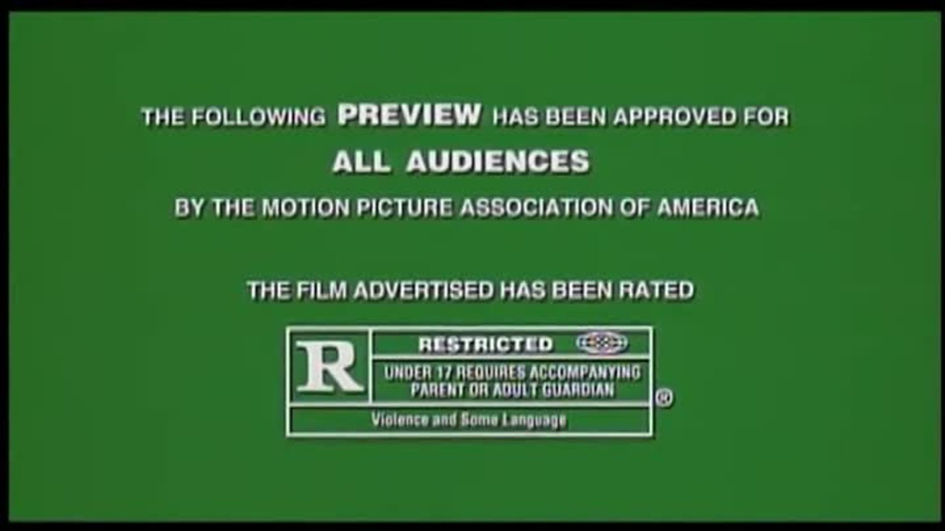 Appropriate audiences. The following Preview has been approved for all audiences. The following Preview has been approved. G MPAA. The following Preview has been approved for all audiences by the Motion picture Association of America Inc.