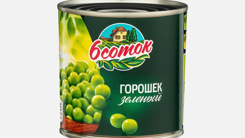 Горошек зеленый консервированный «6 Соток» Горошек зеленый консервированный «6 Соток»
