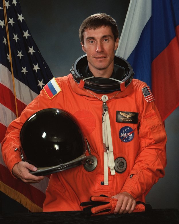 Россиянин Сергей Крикалев — первый зарубежный пассажир Space Shuttle. Фото: Wikimedia / NASA Users FEXX / Public Domain