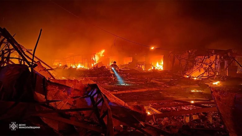 Последствия взрыва в Николаеве