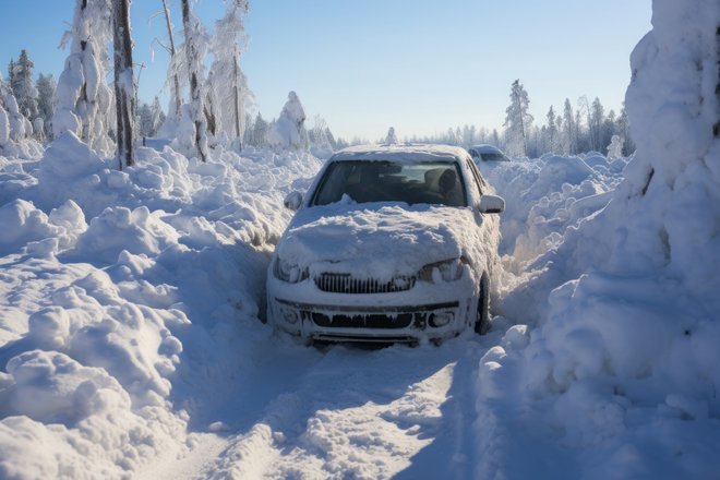 Автомобиль в сугробе