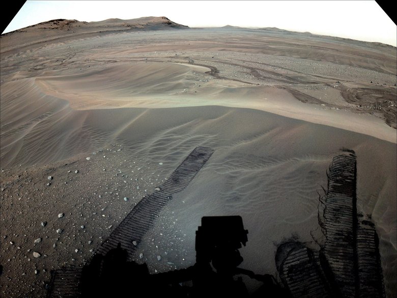Марсианский участок под названием «Три вилки». Фото: NASA/JPL-Caltech/ASU/MSSS