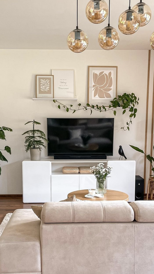 5 вау-идей для оформления стены с телевизором