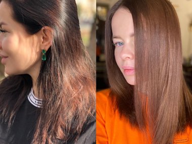 Slide image for gallery: 15000 | Елена Князева до и после лечения волос