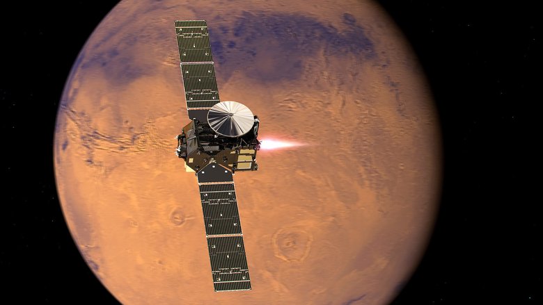 «Трейс Гас Орбитер» (TGO) приближается к Марсу. Фото: ESA