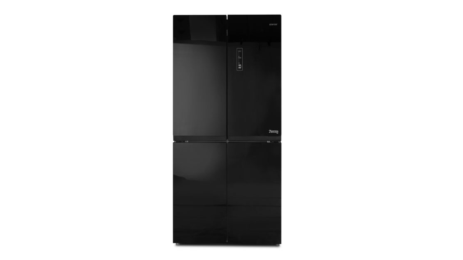 Черный трехкамерный холодильник фирмы Centek серия CT-1756 NF цвет Black Glass