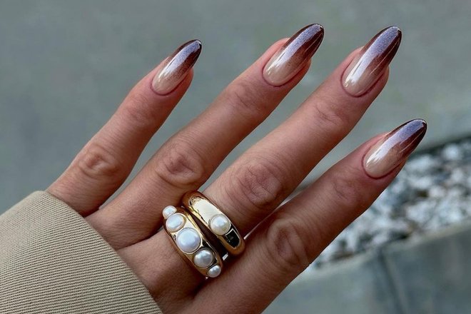 Омбре с хромированным эффектом из аккаунта Noor.nailbar Омбре с хромированным эффектом из аккаунта Noor.nailbar
