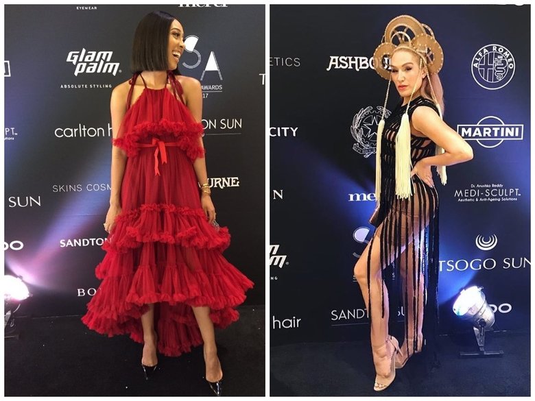 Сара Ланга (слева) и Тамара Дэй (справа) на премии SA Style Awards