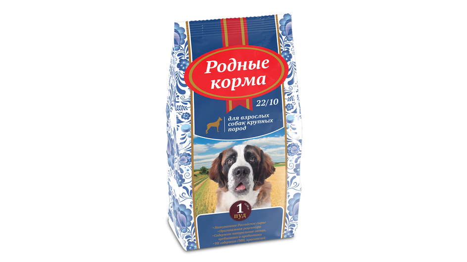 Cухой корм для собак «Родные корма» для взрослых собак крупных пород Cухой корм для собак «Родные корма» для взрослых собак крупных пород