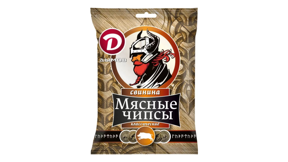 Мясные чипсы (Джерки) фирмы Дымов серия из Свинины Классические Мясные чипсы (Джерки) фирмы Дымов серия из Свинины Классические