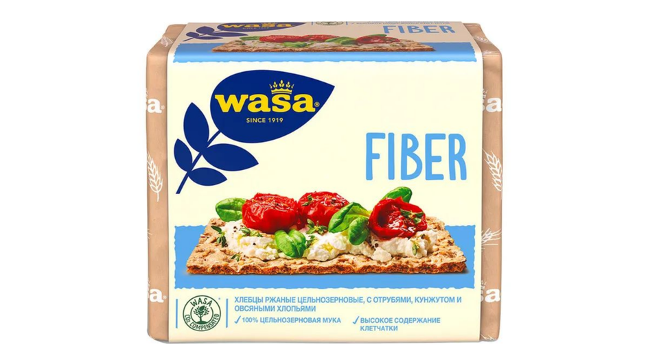 Хлебцы фирмы WASA Fiber серия цельнозерновые с отрубями, кунжутом и овсяными хлопьями Хлебцы фирмы WASA Fiber серия цельнозерновые с отрубями, кунжутом и овсяными хлопьями