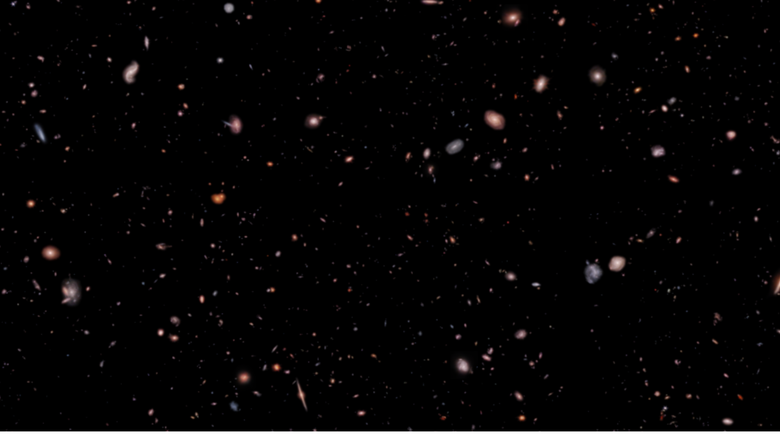 Скриншот из видео показывает более 5000 галактик