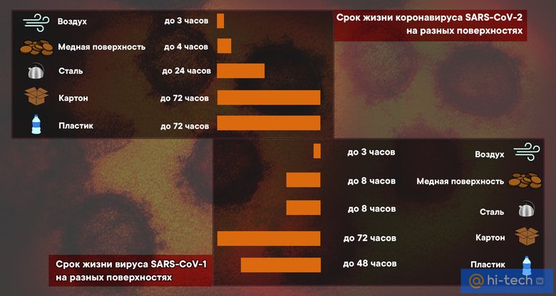 Сколько живет коронавирус на разных поверхностях