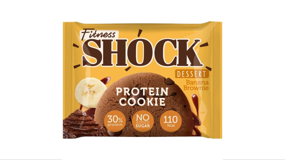 Протеиновое печенье фирмы Fitnesshock серия банановый брауни
