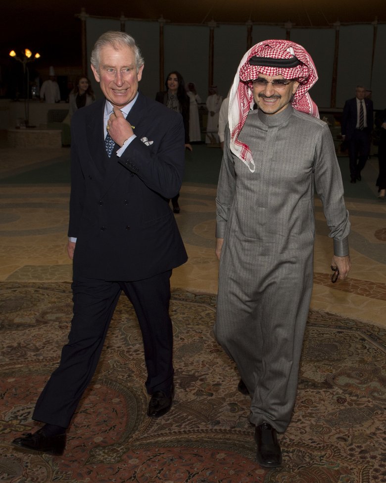 Саудовский принц Аль-Валид инб Талал и британский принц Чарльз