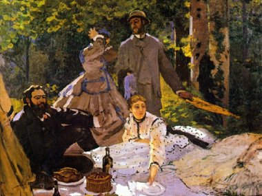 Slide image for gallery: 1874 | Клод Моне "Пикник"