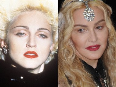 Slide image for gallery: 13561 | Мадонна в 1990 году (слева) и в 2016 году справа. Фото: legion-media.ru