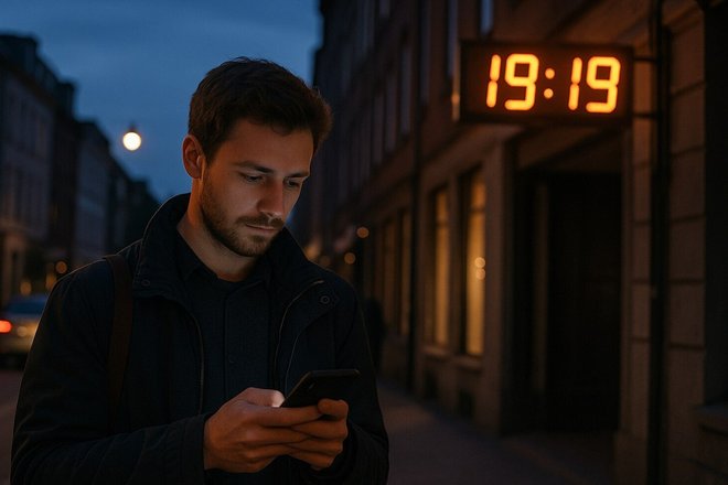 Часы 19:19