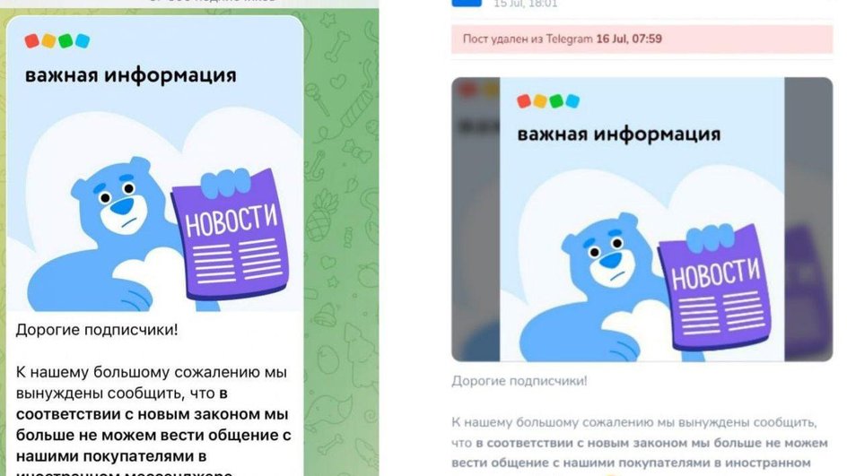 скриншот из Telegram скриншот из Telegram