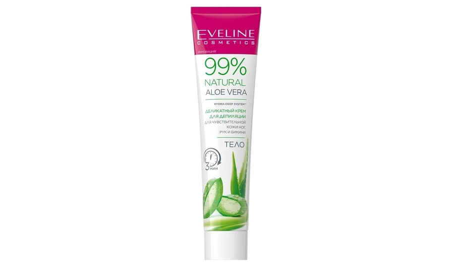 Крем для депиляции лица фирмы Eveline серии 99% NATURAL ALOE VERA Крем для депиляции лица фирмы Eveline серии 99% NATURAL ALOE VERA