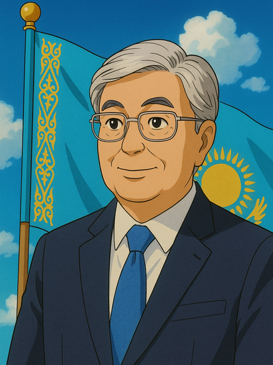 Касым-Жомарт Токаев в стиле Ghibli Касым-Жомарт Токаев в стиле Ghibli