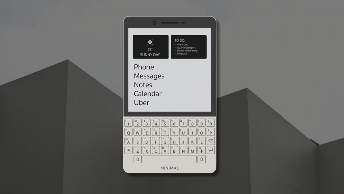 В сети показали Minimal Phone — смартфон с «бумажным» экраном и  QWERTY-клавиатурой - Hi-Tech Mail.ru