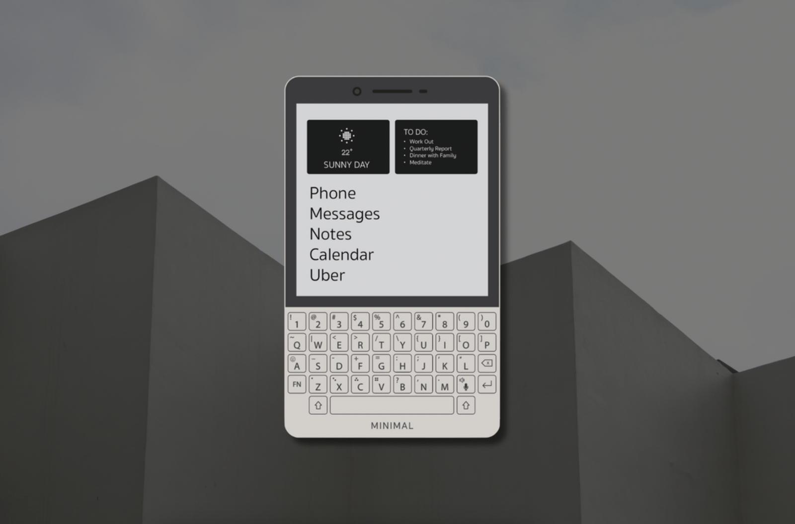 В сети показали Minimal Phone — смартфон с «бумажным» экраном и QWERTY- клавиатурой - Hi-Tech Mail.ru