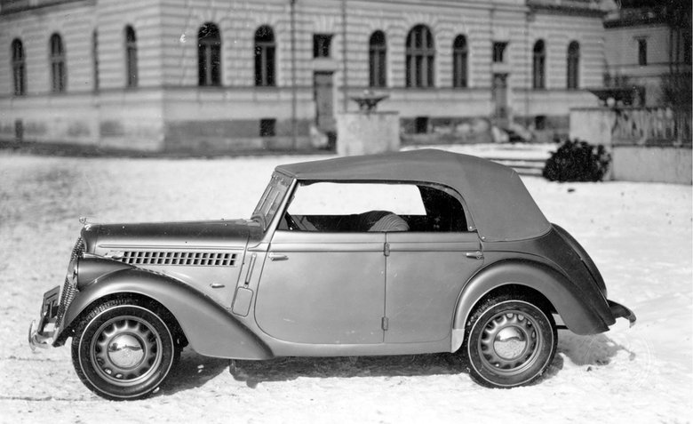 Rapid 1938 г. с довольно редким четырехдверным открытым кузовом