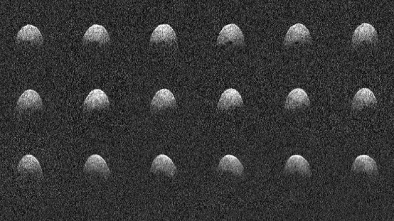 Серия изображений Фаэтона, сделанных радиолокационной системой обсерватории Аресибо в декабре 2017 года. Фото: Arecibo/NASA/NSF