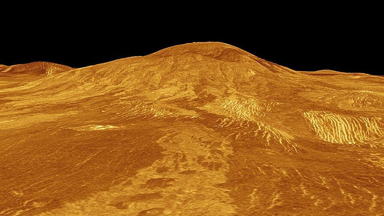 3D-модель вулкана Сиф Монс на Венере, который проявляет признаки продолжающейся активности.
