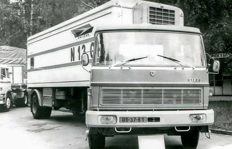 Один из первых привезенных в СССР тягачей LIAZ 100.45 на выставке Motokov (чешский аналог нашего «Автоэкспорта») в Сокольниках
