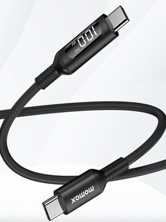 Промоизображение кабеля Momax со встроенным дисплеем. Фото: Momax