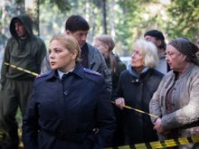 Ирина Пегова на съемках сериала «Здесь все свои»