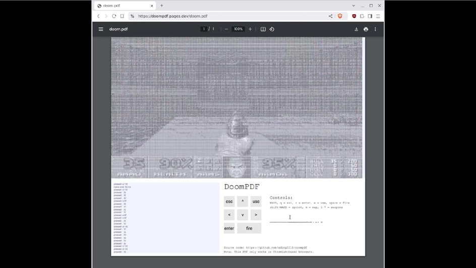 скриншот Doom в PDF
