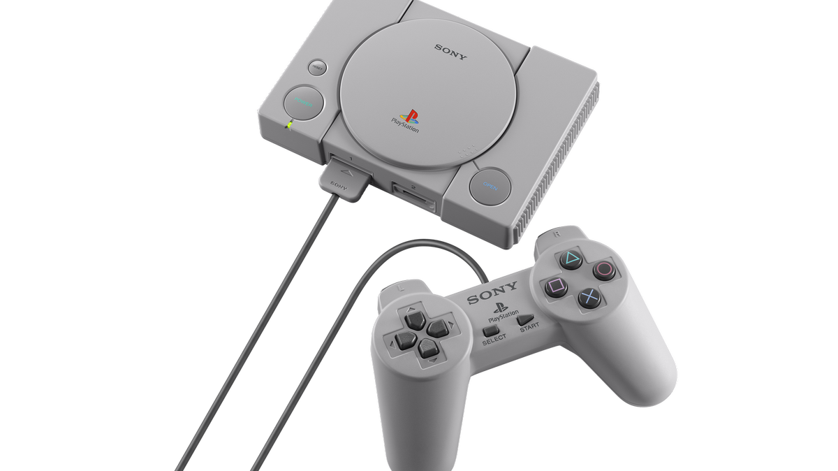 Приставка бе. Sony ps1 Classic. Sony PLAYSTATION Classic SCPH-1000r. Плейстейшен 1 мини. Ps1 Classic Mini.