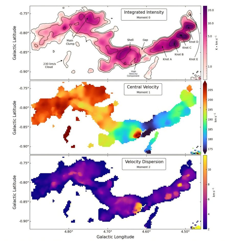 характеристики молекулярного облака M4.7−0.8